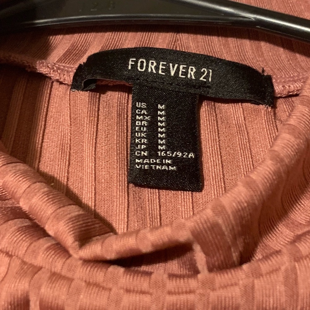 Pink Ribbed High Neck Dress - Picture 3 of 3